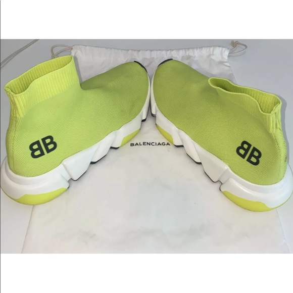 BALENCIAGA Speed Trainer Women’s Neon SZ 7.5 US (EU 38) - Picture 1 of 6